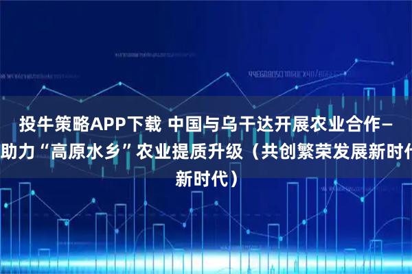 投牛策略APP下载 中国与乌干达开展农业合作—— 助力“高原水乡”农业提质升级（共创繁荣发展新时代）
