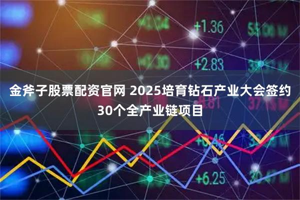 金斧子股票配资官网 2025培育钻石产业大会签约30个全产业链项目
