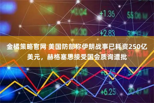 金橘策略官网 美国防部称伊朗战事已耗资250亿美元，赫格塞思接受国会质询遭批